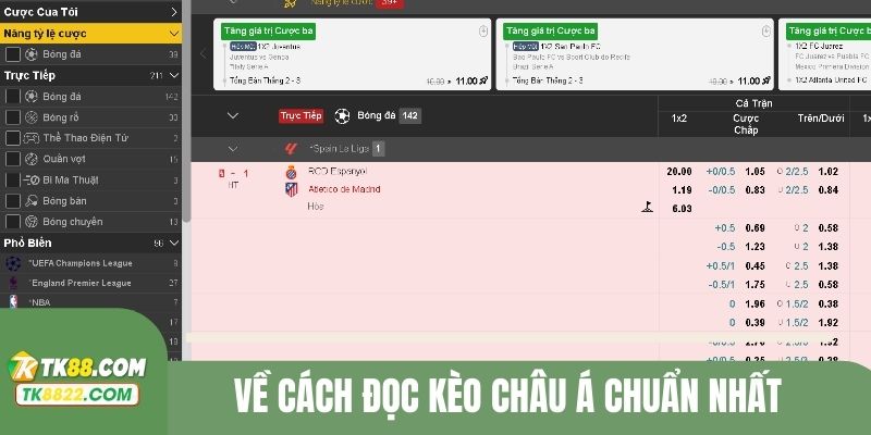 Về cách đọc kèo Châu Á chuẩn nhất